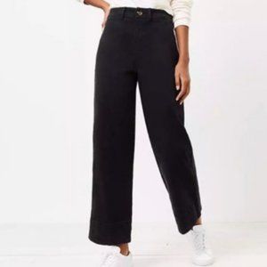 LOFT black, high waisted wide leg jeans